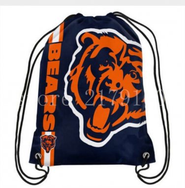 35*45 cm digital printing knitted polyester Chicago Bears drawstring backpack