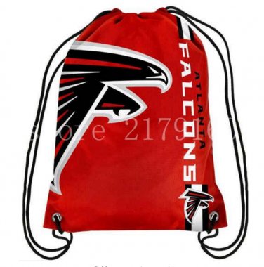 35*45 cm Atlanta Falcons knitted polyester drawstring backpack for outside use