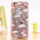Case Cover Lovely Unicorn Dynamic Liquid Bling Star For iPhone 5 5s 5se 6 6s 7 7 Plus