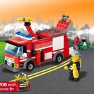 New arrival 206pcs Fire Truck Building Blocks Small Particles DIY Action Figure Toys