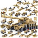 544pcs Brand Compatible Army Series 16 in 1 Super Fire Tank Assembly Transformation Toy