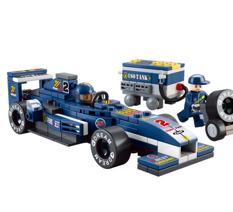 196pcs/set F1 Racing Car Building Blocks Toy Car Action Figure Toy