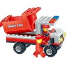 Small Size Mixer Bulldozer Roller Truck Assembly Building Blocks Kit Children's toy