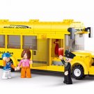 218pcs/set School Bus Building Blocks Enlightenment Puzzle Toys