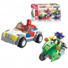 80pcs/set Children Puzzle Educational Building Blocks Toys Mini Car Motorbike Action Figure Toys