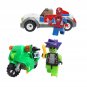 80pcs/set Children Puzzle Educational Building Blocks Toys Mini Car Motorbike Action Figure Toys