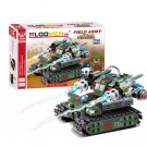 262pcs/set DIY Small Particles Building Blocks Field Armies Tank Assemble Toy