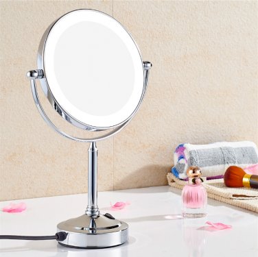 LED Makeup Mirror-Hollywood dresser 3X Magnifier 8 Inch Two-sided With LED