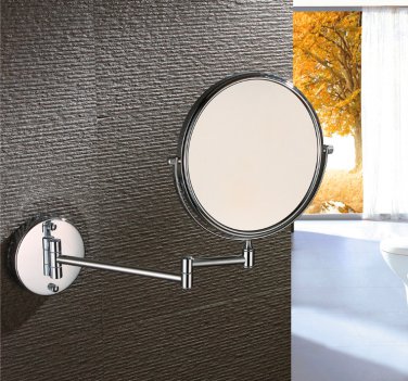 Makeup Mirror-3/5/7/10X magnifying double reversible cosmetic mirror holder is fixed on the wall