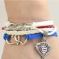 2016 MLB CHICAGO CUBS BASEBALL CHAMPIONSHIP TEAM BRACELET INFINITY LOVE