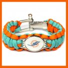 NFL MIAMI DOLPHINS SUPER BOWL SPORTS BRACELET ADJUSTABLE SURVIVAL BRACELET