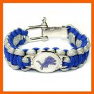 NFL DETROIT LIONS BOWL SPORTS BRACELET ADJUSTABLE SURVIVAL BRACELET FOOTBALL BRACELET