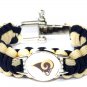 NFL 1999 ST. LOUIS RAMS SUPER BOWL SPORTS BRACELET ADJUSTABLE SURVIVAL