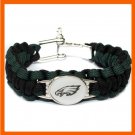 NFL PHILADELPHIA EAGLES BOWL SPORTS BRACELET ADJUSTABLE SURVIVAL BRACELET
