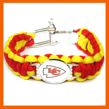 NFL KANSAS CITY CHIEFS SUPER BOWL SPORTS BRACELET ADJUSTABLE SURVIVAL