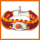 NFL CLEVELAND BROWNS BOWL SPORTS BRACELET ADJUSTABLE SURVIVAL BRACELET