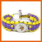 NFL MINNESOTA VIKINGS SUPER BOWL SPORTS BRACELET ADJUSTABLE SURVIVAL