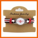 FASHION HOUSTON ROCKETS BASKETBALL TEAM GENUINE LEATHER BRACELET BASKETBALL