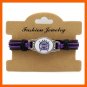 SACREMENTO KINGS BASKETBALL TEAM GENUINE LEATHER BRACELET BASKETBALL