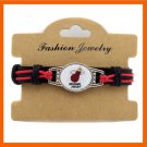 MIAMI HEAT BASKETBALL TEAM GENUINE LEATHER BRACELET BASKETBALL