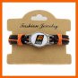 PHOENIX SUNS BASKETBALL TEAM GENUINE LEATHER BRACELET BASKETBALL