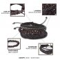 1Set (3-4PCs) Leather Bracelet Multilayer Bead Bracelet Punk Wrap Bracelets (14537)