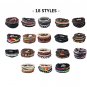 1Set (3-4PCs) Leather Bracelet Multilayer Bead Bracelet Punk Wrap Bracelets (14537)