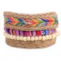 1Set (3-4PCs) Leather Bracelet Multilayer Bead Bracelet Punk Wrap Bracelets (14539)