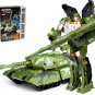 19cm New Arrival Big Classic Transformation Plastic Robot Cars Action Toy (Green Tank)