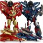26cm Big Iron Man Hero aircraft Transformation Plastic Robot Deformation Kids Education Toy (Red)