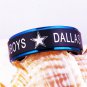 Black Matte Center with Blue Step Eage Dallas Cowboys Design Tungsten Comfort Fit Ring