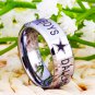 High Polished Silver Bevel Dallas Cowboys Design Tungsten Comfort Fit Ring