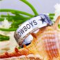 High Polished Silver Bevel Dallas Cowboys Design Tungsten Comfort Fit Ring