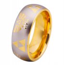 Golden Dome Comfort Fit Legend of Zelda New Men's Tungsten Wedding Ring