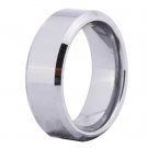 8MM Width Shiny Bevel Custom Ring Blank Ring New Men's Fashion Tungsten Ring