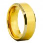7MM Silver Beveled Gold Bridal Tungsten Carbide Wedding Ring
