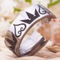 Silver Pipe Kingdom Hearts&Crowns Mens Comfort Fit Tungsten Wedding Ring