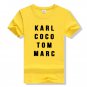 Women Punk Summer Letter Printed White Cotton T-shirt karl coco tom marc Fashion