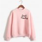 Women Cute Pink Sweatshirts Fashion Letter Just Peachy Hoody Print Fleece Tracksuit Hoodies