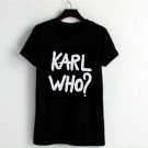 T-shirt Plus Size Women Karl Who? Letter Print Cotton T Shirt Funny Casual Summer Clothing
