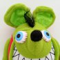 NEW 12" RAT FINK GREEN PLUSH DOLL