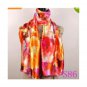 Lavender Red Black Lily Flower Satin Oil Painting Long Wrap Shawl Beach Silk Scarf 160X50cm S86