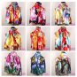 Lavender Red Black Lily Flower Satin Oil Painting Long Wrap Shawl Beach Silk Scarf 160X50cm S86
