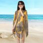 Women Chiffon Shawl Beachwear Spring New 2017 Silk Scarf Chiffon Scarf Shawls (White)