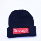 Savage Beanie Hats Cap Winter Hats Knitted Girls Brand Hat Skullies Caps (Black)