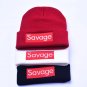 Savage Beanie Hats Cap Winter Hats Knitted Girls Brand Hat Skullies Caps (White)
