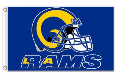 3x5ft Polyester Rams teams Flag with two metal Grommets white sleeve