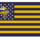 Minnesota Viking stars and stripes flag 90x150cm polyester digital print banner
