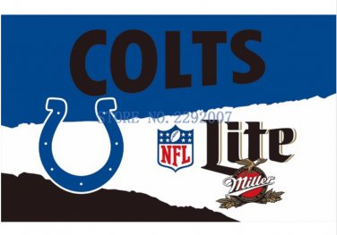3x5ft Indianapolis Colts Custom Flags Polyester Digital Print Football Support Flag