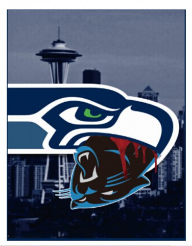 Seahawks beat Panthers Drawstring Backpack Knitted Polyester Custom Backpack